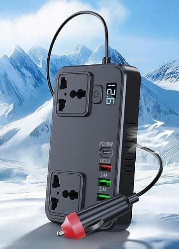 Caswynlife Car Power Inverter 12V to 230V with Digital Display — view 5