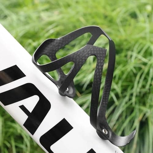 3K Full Carbon Fiber Water Bottle Cage, Ultralight 21.6g Bicycle Bottle Holder, Matte/Gloss Finish Bike Drink Cage for Road MTB Gravel Bike (3K Glossy) — view 4