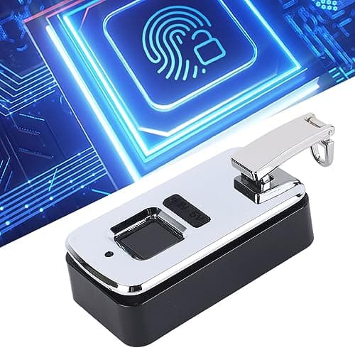 Xiuganpo Biometric Fingerprint Lock Mini Electric Lock Durable for Bags Suitcases Safes 3.7V (White) — view 2