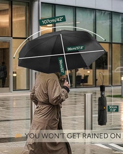 Chakipee Compact Automatic Umbrella For Men and Women Windproof 8 ribs — view 5