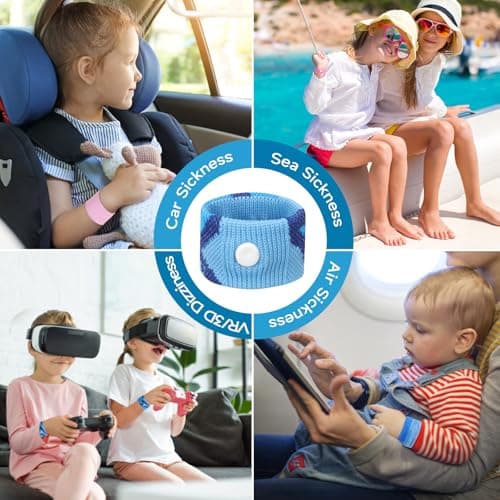 MEIYYJ Travel Sickness Bands Cruise Accessories Must Haves Sickness Bands for Children Gifts for Sea Sickness Wristbands Travel Sickness Kids Wristbands Cruise & Sea Travel Essentials-Camo Blue/Blue — view 6