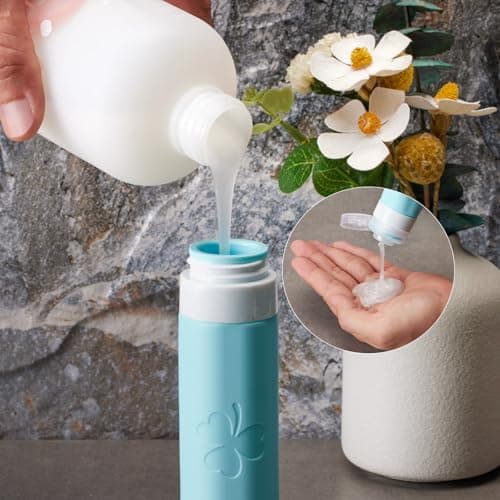 INSFIT 23 Pack Travel Bottles for Toiletries, TSA Approved Silicone Travel Size Toiletries with Toiletry Bag, BPA Free Leak Proof Refillable Travel Essentials for Shampoo Conditioner Lotion — view 4