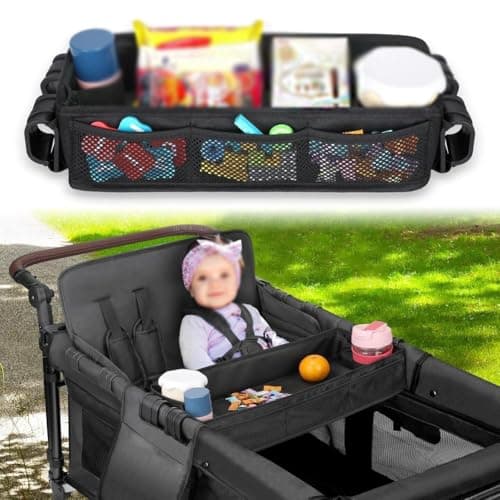Todikaper Stroller Tray for Wonderfold Models, Lightweight Dining Solution with Spill-Proof Design, Easy Install Wagon Accessory(L) — view 5