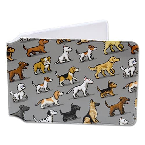 Third Castle Pixel Pooches - Doggy Oyster Card Holder, Unisex-Adults, Adults, Men, Plastic, Wallet - Card Holder, Wallet, Reusable, Grey, Cartoon Design, Fully Recyclable