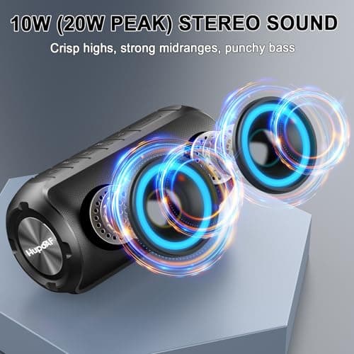 Hupoaf 20W Portable Bluetooth Speaker with Dual Drivers & Stereo Bass — view 2