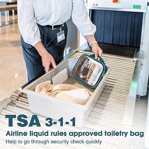 Clear Toiletry Bag - 2 Pack TSA Approved Clear Makeup Bags for Travel — view 2