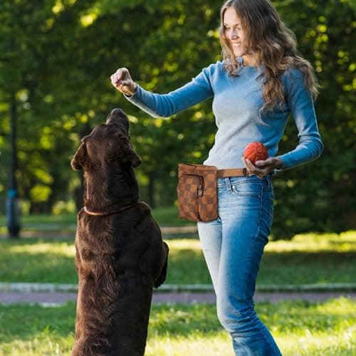 PUGTOW Hands-Free Dog Treat Pouch Magnetic 4-Way Waist Crossbody Bag — view 3