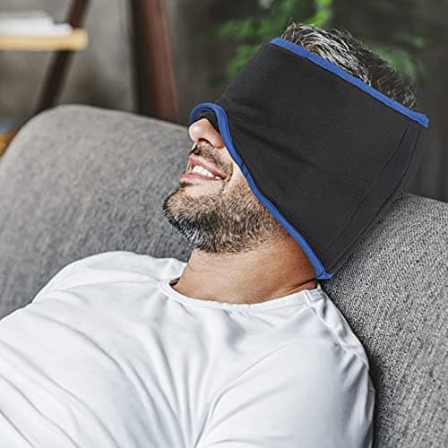 mysleepmask Sleeping Mask with 2 Ear Plugs and 2 Gel Pads, Comfortable Organic Cotton for Absolute Peace and Darkness, Developed in Germany, Head Circumference Approx. 54-58 cm, S/M — view 5
