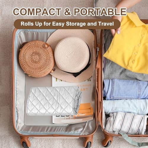Ironing Mat, Foldable Portable Travel Ironing Pad for Tabletop & Bed, Heat Resistant & Non-Slip Iron Mat for Sewing, Steam Pressing, Compact Ironing Board for Home, Travel & Business Trips — view 4