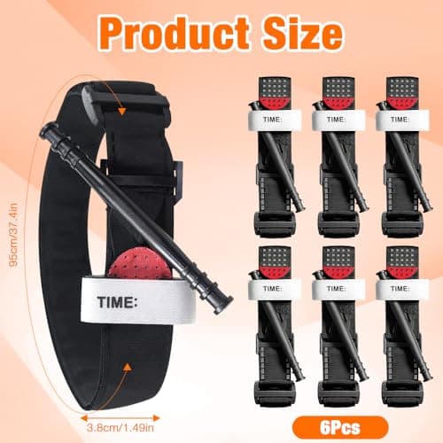 Mineup 6 Pack Tourniquet, 38 Inch Hemostatic Bandage, Outdoor Emergency Tourniquet, Tourniquet Emergency Strap, Portable Tourniquet First Aid, Tactical Emergency Strap for Camping Mount Outdoor Sports — view 6