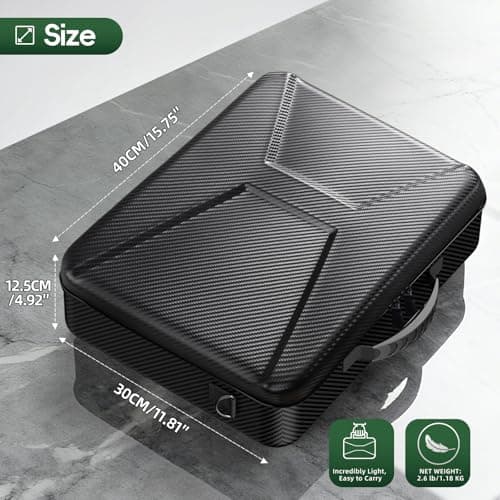 Starlink Mini Case, Portable Shockproof EVA Starlink Case Travel Organizer Storage Bag Protective Waterproof with Carrying Handle for Starlink Mini Router & Accessories (Black) — view 2