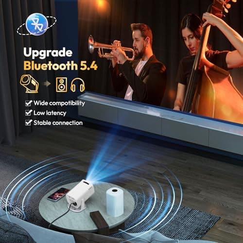 XGODY Gimbal 3 pro Mini Portable Smart Projector for Bedroom, Built in Apps — view 6