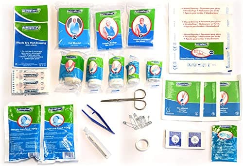 90 Piece Premium Kit Includes Eyewash | 2 x Cold (Ice) Packs and Emergency Blanket | for Home, Office, Car, Caravan, Workplace, Travel | Pasha81 Ltd First aid Kit Bag — view 6