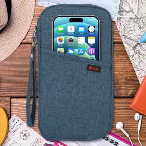 Vinsani Passport Holder Travel Wallet, RFID Blocking Document Organiser — view 6