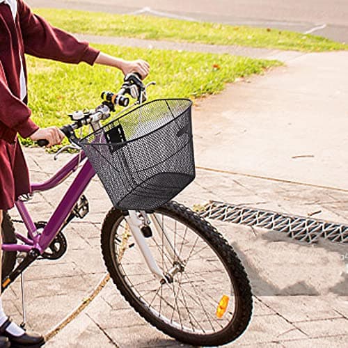 Ronyme Bikes Basket Front Rear Cargo Rack Bike Frame Basket, Travel Folding Bike Riding Wire Mesh Basket Lightweight for Women Men Organizer, — view 4