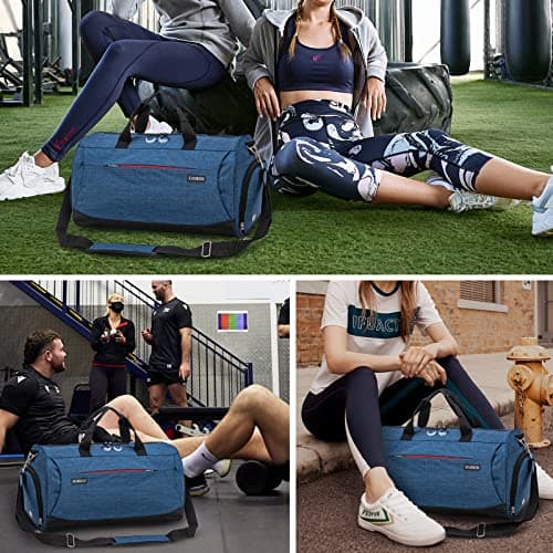 Gym Bag with Shoes Compartment and Wet Pocket, Duffle Bag for Sports Travel — view 6