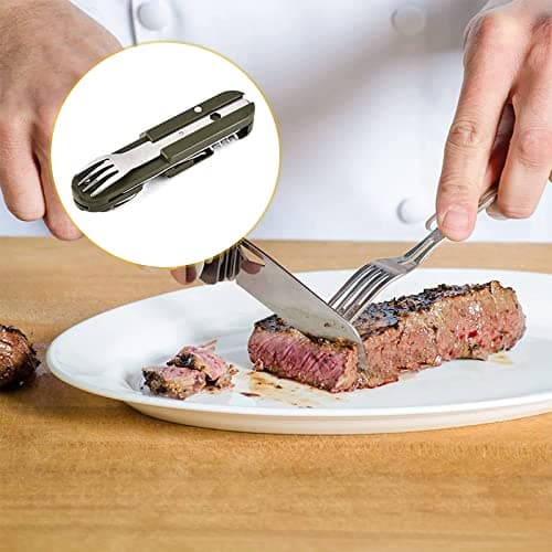Multifunctional Folding Travel Harness, 5 in 1 Multitool Outdoor Tableware — view 6