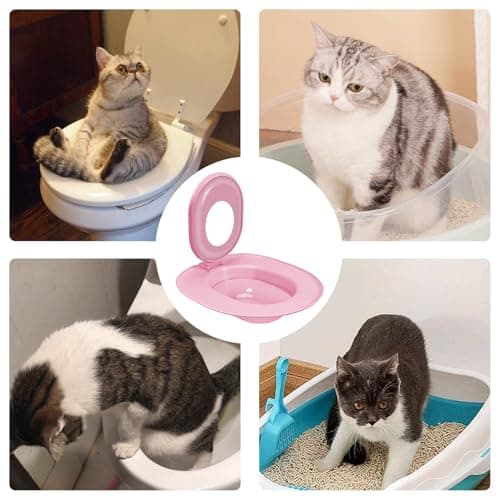 Cat Toilet Trainer Kit - Reusable Litter Box Potty, Hygiene Training Seat with Easy Setup, Toilet Training Aid for Cats, Pet Care Solution for Indoor Cats, Train Your Cat to Use Toilets Usage — view 4