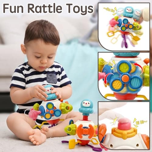 AiTuiTui Baby Montessori Toys for 2 3 Years Boys Girls, Activity Cube Sensory Toys for Toddlers Travelling, Motor Skills Busy Cube Toy for 18 Months Infant Birthday Gifts — view 4