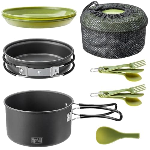 Trail Camping Cooking Set, 2 Person, 11 Piece