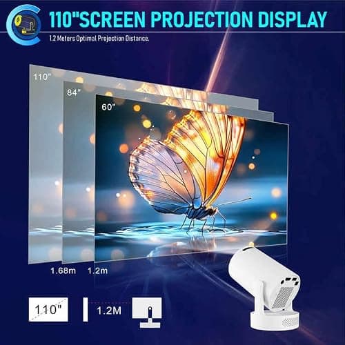 Technyon HY300 ultra 2026 | Full HD WiFi Projector with Android 14.0 – Portable Home Theater & Outdoor Movie Projector | Screen Mirroring for iOS/Android | Gaming & HDMI Compatible — view 5