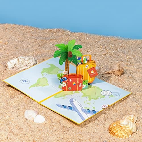 papercrush® Pop-Up Card Travel Voucher Have a good trip - 3D Voucher Card for Holidays, Birthday, Honeymoon or Suitcase - Funny Gift for Fathers Day, Perfect present for Dad's — view 5