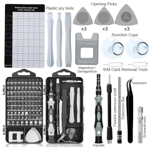 CANOPUS Magnetic PC Precision Screwdriver Set 122 in 1, Laptop Repair Tool Kit, Small Screwdriver Set for Electronics, PC, Computer, Hand Screwdrivers Set — view 5