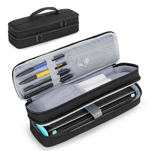 Double Layers Portable Printer Case for Wireless Thermal Printer, Black