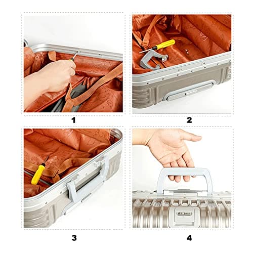Mxfans Black Plastic Suitcase Luggage Handle Replacement Flexible Handle 21.5cm with B113 Screw — view 5