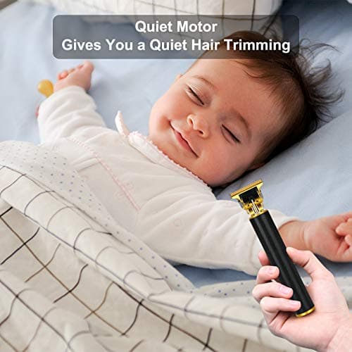 URAQT Cordless Hair Clippers for Men - Electric Beard Trimmer Set, Waterproof Detail Beard Shaver, T-Blade Trimmer Grooming Kit with 4 Guide Combs and 2 Hair Combs — view 6