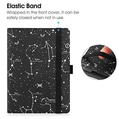 HGWALP Universal Case for 6" eReaders, Folio Leather Stand Cover with Handstrap Compatible with All 6 inch Kindle Paperwhite/Kobo/Tolino/Pocketook/Sony E-Book Reader-Constellation — view 5