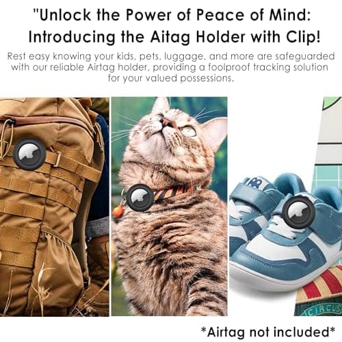 PALAMEDE for Airtag Holder | Airtag Case with Clip - Apple Air Tag Holder - Airtag Holder for Kids, Backpack, Luggage, Scratch Resistant, Extra Durable — view 2