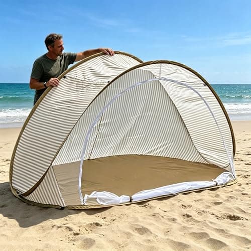 Pop Up Beach Tent with UPF 50+ UV Protection Portable Lightweight Sun Shelter for Infants Toddlers, Instant Automatic Pop-Up Shade Canopy for Outdoor Camping, Park, Garden, Picnic — view 2