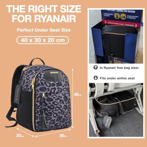 Cabin Max Ryanair Cabin Bags for Women 40x30x20 Underseat Travel Backpack — view 3