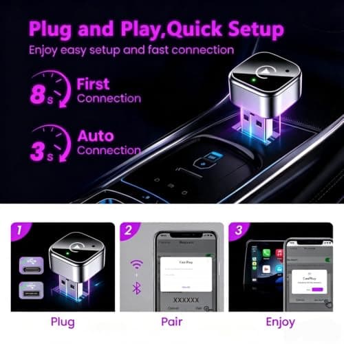 2 in 1 Wireless CarPlay and Android Auto Adapter — view 6