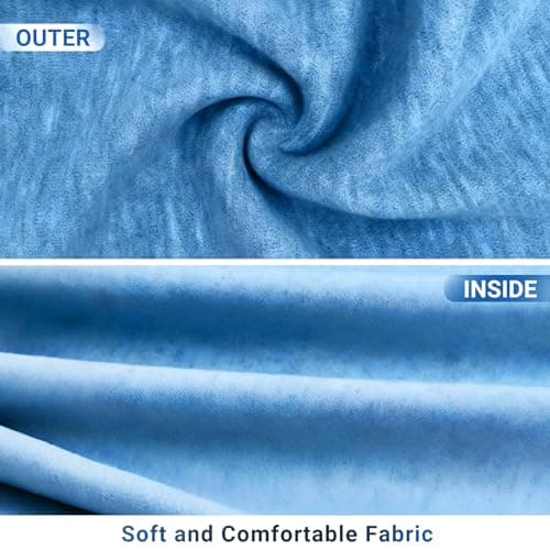 4 Packs Neck Warmer for Men Women Unisex Fleece Winter Neck Gaiter Windproof Bandana Face Covering Scarf for Skiing Motorcycle Running Cycling (black+navvyblue+skyblue+grey, one size) — view 3