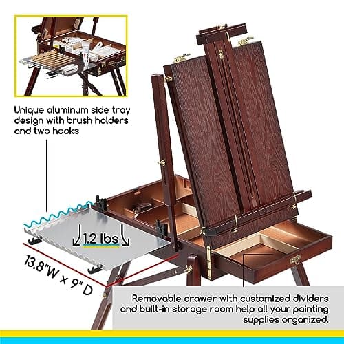 MEEDEN French Plein Air Easel : Holds Canvas up to 34" Art Easel Stand — view 4