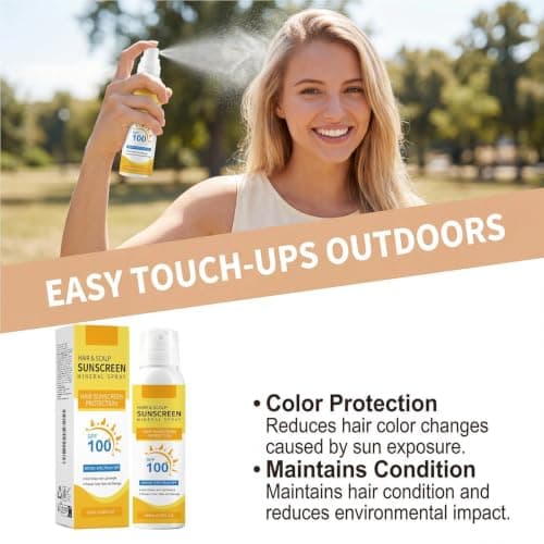 SPF100 Scalp Sunscreen Spray, Non-Greasy UV Shield Mist For Hair Protection — view 6