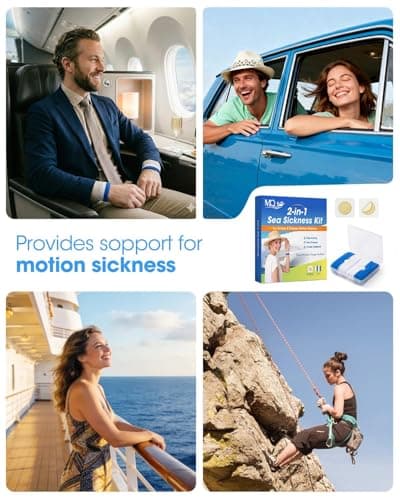 MQ 28ct Sea Sickness Patches & 1Pair Bracelets, Travel Sickness Patch with Motion Sickness Wristbands, Travel Essentials for Cruise & Flight Non-Drowsy, 72h Long-Lasting — view 6