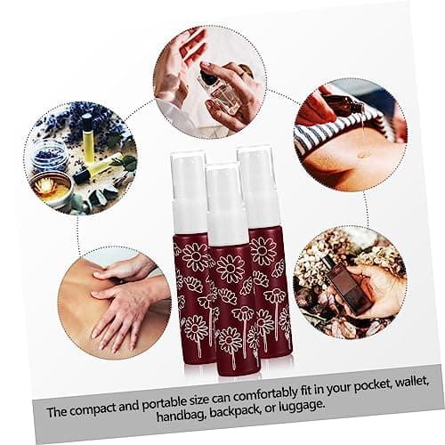 MUSISALY Perfume and Print Mini 12pcs Bottles Spray Flower Refillable Atomizers Glass for 10ml Leak Resistant Scratch Size Perfumes Essential Oils Travel — view 5