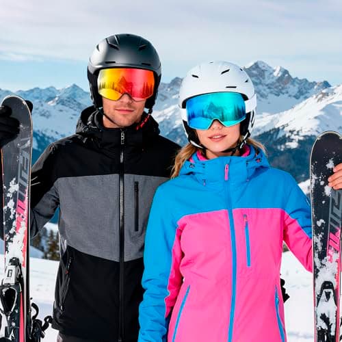 SPOSUNE Ski Goggles OTG Anti-Fog Snow Goggles for Men Women, UV400 Protection Snowboard Goggles for Skiing & Snowboarding — view 5