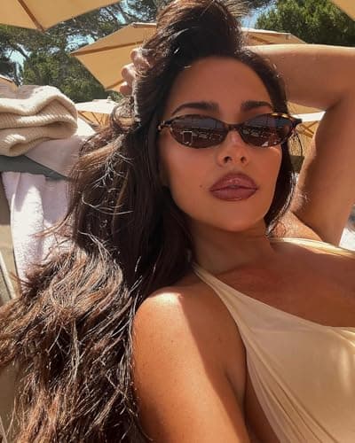 GUVIVI Retro Oval Sunglasses for Women 90s Cat Eye Shades UV400 protection — view 2
