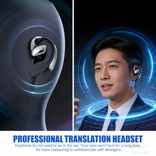 Sonabuds Translation Earbuds, 144 Languages Real-Time Two-Way AI Translator, Bluetooth Wireless Earphones-Ipx5 Waterproof, Ultra Long Endurance For Travel, Business, Calls & Music, Open-Ear (2PC-A) — view 6