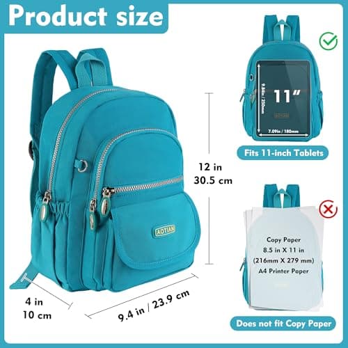 AOTIAN Mini Backpack for Women, Lightweight Sturdy Nylon Small Daypack — view 3