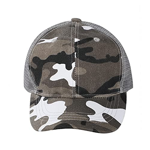 Kids Camo Baseball Cap - Camouflage Mesh Sun Hat with Cotton Material, Adjustable Peak, Snapback Closure, UV Protection, Perfect for Outdoor Sports, Travel, Beach - Boys & Girls, Ages 5-12 — view 3