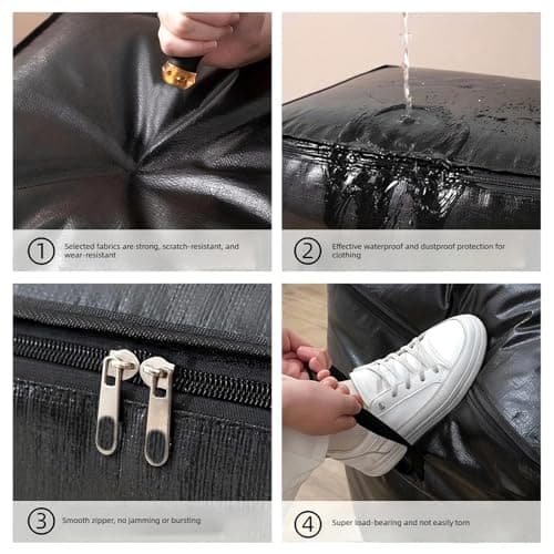 Reusable Moving Storage Bag With Thickened PP Fabric Oversized Capacity For Seasonal Clothes Bedding Foldable Design Waterproof Luggage Organizer — view 3