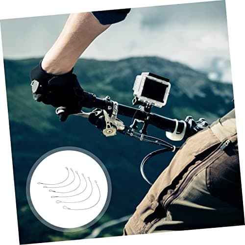 GRIRIW 6pcs 20cm Action Camera Steel Tethers with Colorful Coated Stainless Steel Cable Lanyards for Hanging and Safety Use, Compatible with Gopro and Other Camera Accessories — view 6