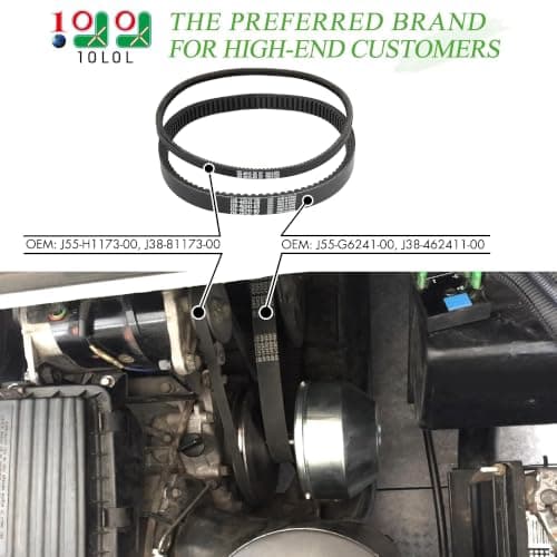 10L0L Starter Generator & Drive Belt Kit for Yamaha G2, G5, G8, G9, G11, G14, G16, G22, 2012-up G29 Gas Golf Cart, Replace OEM J55-G6241-00 J55-H1173-00 JN6-H1173-00 — view 2