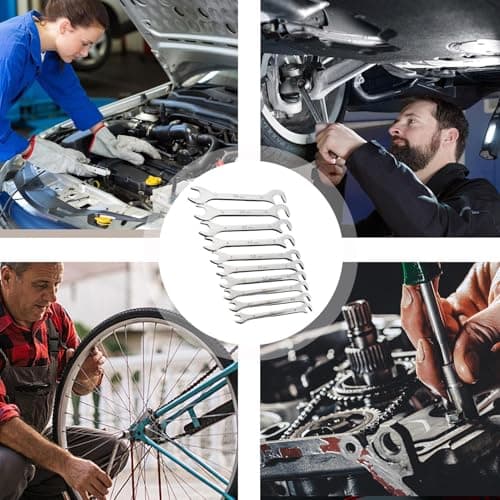 Ultra Thin Metric Wrench Set 10 Pieces Motorcycle Repair Tool — view 4