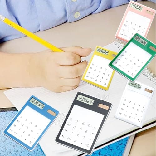 Solar Powered Calculator 8 Digit Touch Screen LCD Transparent for Office — view 6